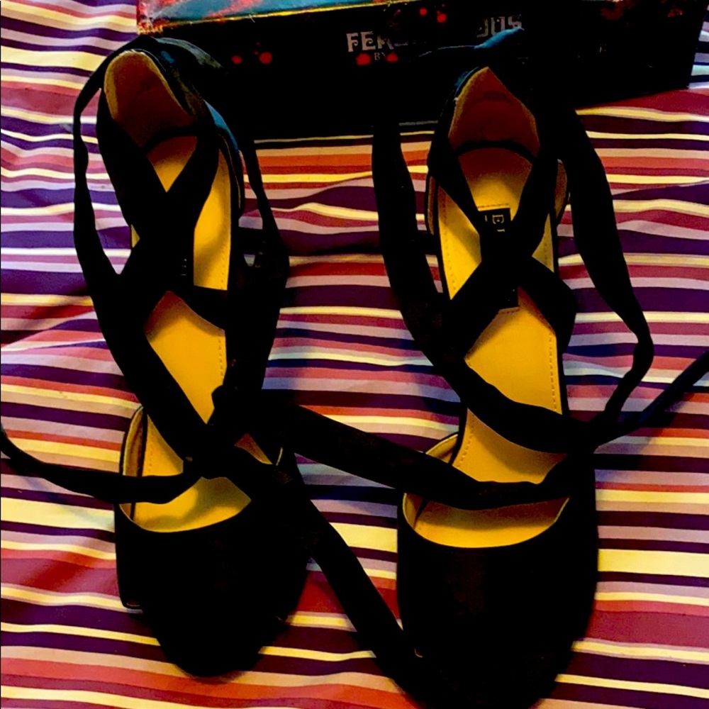 Lace up stilettos